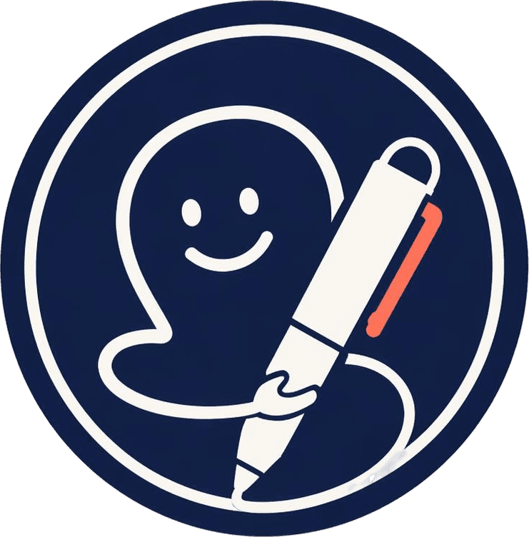 PenBuddy mascot holding a pen