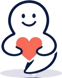 PenBuddy mascot holding a heart