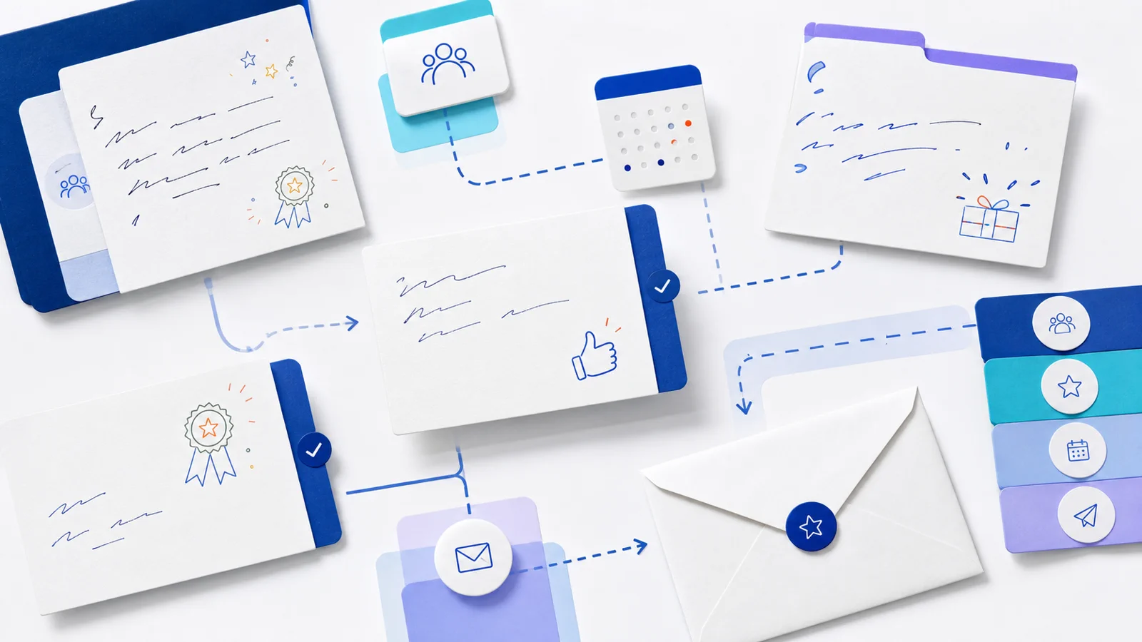 Employee retention planning system built from roster tiles and handwritten cards