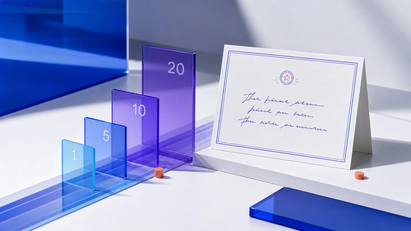 Work anniversary timeline ending in a modern handwritten employee card